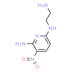 ChemSpider 2D Image | N~6~-(2-Aminoethyl)-3-nitro-2,6-pyridinediamine | C7H11N5O2