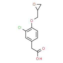 ChemSpider 2D Image | [3-Chloro-4-(2-oxiranylmethoxy)phenyl]acetic acid | C11H11ClO4
