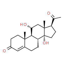 ChemSpider 2D Image | (11alpha)-11,14-Dihydroxypregn-4-ene-3,20-dione | C21H30O4