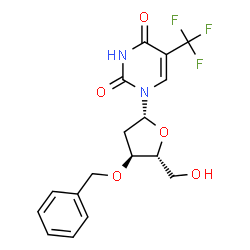 ChemSpider 2D Image | 3'-O-Benzyl-2'-deoxy-5-(trifluoromethyl)uridine | C17H17F3N2O5