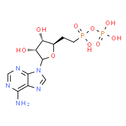 ChemSpider 2D Image | 9-{5,6-Dideoxy-6-[hydroxy(phosphonooxy)phosphoryl]-D-ribo-hexofuranosyl}-9H-purin-6-amine | C11H17N5O9P2