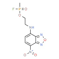 ChemSpider 2D Image | 2-[(7-Nitro-2,1,3-benzoxadiazol-4-yl)amino]ethyl methylphosphonofluoridate | C9H10FN4O5P