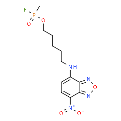 ChemSpider 2D Image | 5-[(7-Nitro-2,1,3-benzoxadiazol-4-yl)amino]pentyl methylphosphonofluoridate | C12H16FN4O5P
