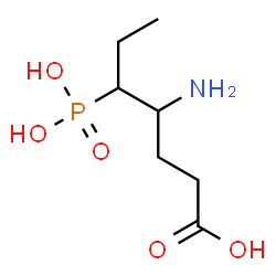 ChemSpider 2D Image | 4-Amino-5-phosphonoheptanoic acid | C7H16NO5P