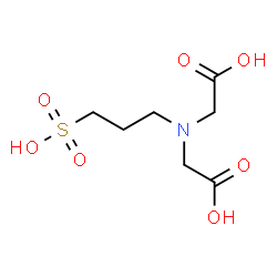 ChemSpider 2D Image | 2,2'-[(3-Sulfopropyl)imino]diacetic acid | C7H13NO7S