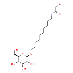 ChemSpider 2D Image | 2-Bromo-N-[10-(beta-D-glucopyranosyloxy)decyl]acetamide | C18H34BrNO7