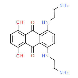 ChemSpider 2D Image | 1,4-Bis((2-aminoethyl)amino)-5,8-dihydroxy-9,10-anthraquinone | C18H20N4O4