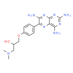 ChemSpider 2D Image | 1-(Dimethylamino)-3-[4-(2,4,7-triamino-6-pteridinyl)phenoxy]-2-propanol | C17H22N8O2