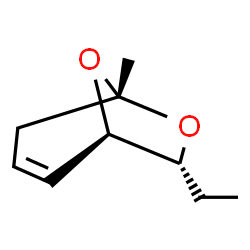 ChemSpider 2D Image | (1R,5S,7R)-7-Ethyl-5-methyl-6,8-dioxabicyclo[3.2.1]oct-2-ene | C9H14O2
