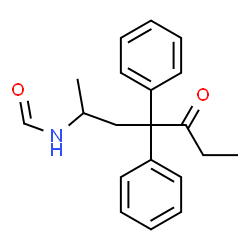 ChemSpider 2D Image | N-(5-Oxo-4,4-diphenyl-2-heptanyl)formamide | C20H23NO2