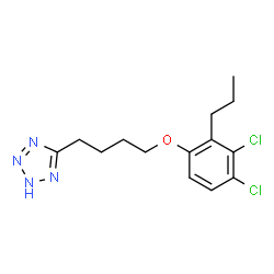 ChemSpider 2D Image | 5-[4-(3,4-Dichloro-2-propylphenoxy)butyl]-2H-tetrazole | C14H18Cl2N4O