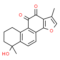 ChemSpider 2D Image | 6-Hydroxy-1,6-dimethyl-6,7,8,9-tetrahydrophenanthro[1,2-b]furan-10,11-dione | C18H16O4