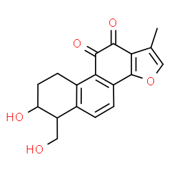 ChemSpider 2D Image | 7-Hydroxy-6-(hydroxymethyl)-1-methyl-6,7,8,9-tetrahydrophenanthro[1,2-b]furan-10,11-dione | C18H16O5