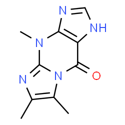 ChemSpider 2D Image | 4,6,7-Trimethyl-1,4-dihydro-9H-imidazo[1,2-a]purin-9-one | C10H11N5O
