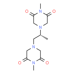 ChemSpider 2D Image | (R)-1,2-bis(4-methyl-3,5-dioxopiperazin-1-yl)propane | C13H20N4O4