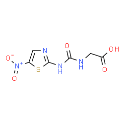 ChemSpider 2D Image | N-[(5-Nitro-1,3-thiazol-2-yl)carbamoyl]glycine | C6H6N4O5S