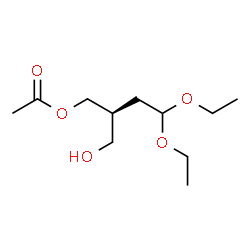 ChemSpider 2D Image | (2S)-4,4-Diethoxy-2-(hydroxymethyl)butyl acetate | C11H22O5