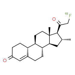 ChemSpider 2D Image | (16alpha)-21-(~18~F)Fluoro-16-methyl-19-norpregn-4-ene-3,20-dione | C21H2918FO2
