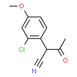 ChemSpider 2D Image | 2-(2-Chloro-4-methoxyphenyl)-3-oxobutanenitrile | C11H10ClNO2
