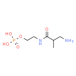 ChemSpider 2D Image | 2-[(3-Amino-2-methylpropanoyl)amino]ethyl dihydrogen phosphate | C6H15N2O5P