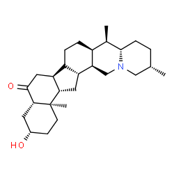 ChemSpider 2D Image | (3beta,5alpha,14xi,17beta)-3-Hydroxycevan-6-one | C27H43NO2