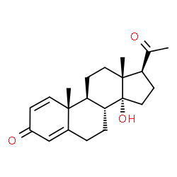 ChemSpider 2D Image | 14-Hydroxypregna-1,4-diene-3,20-dione | C21H28O3