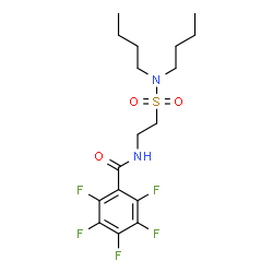 ChemSpider 2D Image | N-[2-(Dibutylsulfamoyl)ethyl]-2,3,4,5,6-pentafluorobenzamide | C17H23F5N2O3S