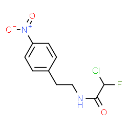 ChemSpider 2D Image | 2-Chloro-2-fluoro-N-[2-(4-nitrophenyl)ethyl]acetamide | C10H10ClFN2O3