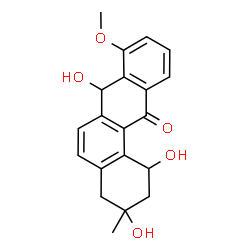 ChemSpider 2D Image | 1,3,7-Trihydroxy-8-methoxy-3-methyl-2,3,4,7-tetrahydro-12(1H)-tetraphenone | C20H20O5