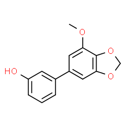 ChemSpider 2D Image | 3-(7-Methoxy-1,3-benzodioxol-5-yl)phenol | C14H12O4
