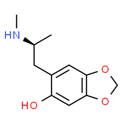 ChemSpider 2D Image | (S)-6-(2-(Methylamino)propyl)-1,3-benzodioxol-5-ol | C11H15NO3