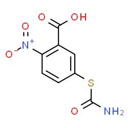 ChemSpider 2D Image | 5-(Carbamoylsulfanyl)-2-nitrobenzoic acid | C8H6N2O5S