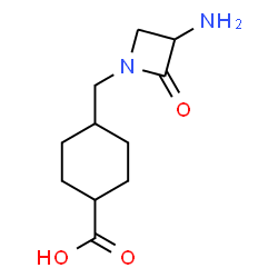 ChemSpider 2D Image | 4-[(3-Amino-2-oxo-1-azetidinyl)methyl]cyclohexanecarboxylic acid | C11H18N2O3