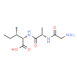 ChemSpider 2D Image | Glycyl-L-alanyl-L-isoleucine | C11H21N3O4
