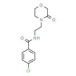 ChemSpider 2D Image | 4-Chloro-N-[2-(3-oxo-4-morpholinyl)ethyl]benzamide | C13H15ClN2O3