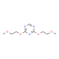ChemSpider 2D Image | 2,4-Bis(2-methoxyethoxy)-1,3,5-triazine | C9H15N3O4