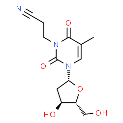 ChemSpider 2D Image | 3-(2-Cyanoethyl)thymidine | C13H17N3O5