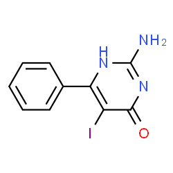 ChemSpider 2D Image | 2-amino-5-iodo-6-phenylpyrimidin-4-ol | C10H8IN3O