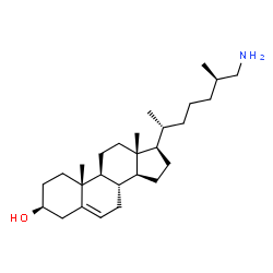 ChemSpider 2D Image | (3beta,25R)-26-Aminocholest-5-en-3-ol | C27H47NO