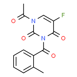 ChemSpider 2D Image | 1-Acetyl-3-o-toluyl-5-fluorouracil | C14H11FN2O4