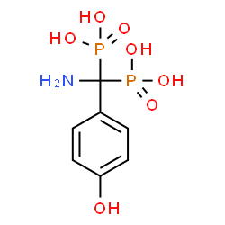 ChemSpider 2D Image | [Amino(4-hydroxyphenyl)methylene]bis(phosphonic acid) | C7H11NO7P2