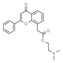ChemSpider 2D Image | 2-(Dimethylamino)ethyl (4-oxo-2-phenyl-4H-chromen-8-yl)acetate | C21H21NO4