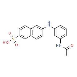 ChemSpider 2D Image | 6-[(3-Acetamidophenyl)amino]-2-naphthalenesulfonic acid | C18H16N2O4S
