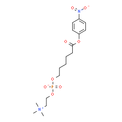 ChemSpider 2D Image | 6-(4-Nitrophenoxy)-6-oxohexyl 2-(trimethylammonio)ethyl phosphate | C17H27N2O8P