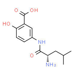 ChemSpider 2D Image | 2-Hydroxy-5-(L-leucylamino)benzoic acid | C13H18N2O4
