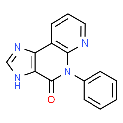 ChemSpider 2D Image | 5-Phenyl-3,5-dihydro-4H-imidazo[4,5-c][1,8]naphthyridin-4-one | C15H10N4O