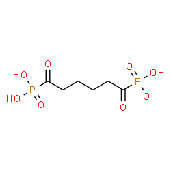 ChemSpider 2D Image | (1,6-Dioxo-1,6-hexanediyl)bis(phosphonic acid) | C6H12O8P2