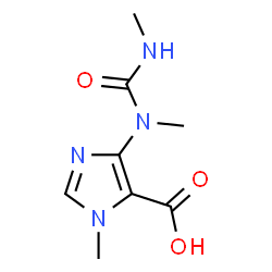 ChemSpider 2D Image | 3-methyl-5-(methyl-(methylcarbamoyl)amino)imidazole-4-carboxylic acid | C8H12N4O3