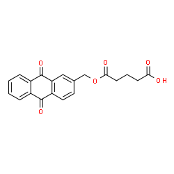 ChemSpider 2D Image | 5-[(9,10-Dioxo-9,10-dihydro-2-anthracenyl)methoxy]-5-oxopentanoic acid | C20H16O6