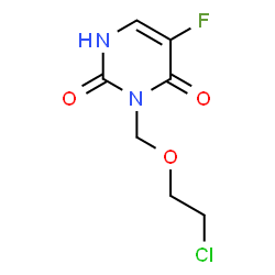 ChemSpider 2D Image | 3-[(2-Chloroethoxy)methyl]-5-fluoro-2,4(1H,3H)-pyrimidinedione | C7H8ClFN2O3